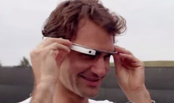 Roger Federer testa o Google Glass