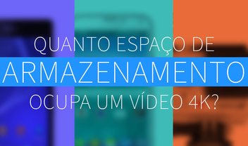 Quanto espaço de armazenamento ocupa um vídeo 4K?