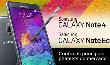 Comparação: Galaxy Note 4 contra os principais phablets do mercado