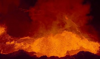 Drone sobrevoa vulcão em erupção carregando uma GoPro; assista ao vídeo