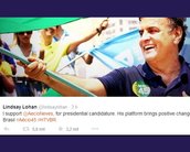 Atriz Lindsay Lohan publica tweet para apoiar candidatura de Aécio Neves