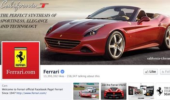 Página da Ferrari no Facebook está sendo alvo de processo