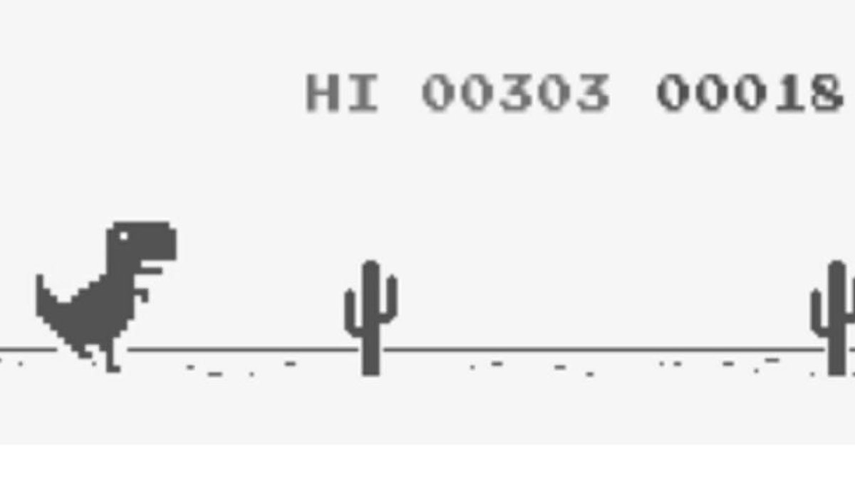 Jogo secreto do Dinossauro no Google Chrome quando está offline e