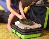 FUGU Luggage, a mala com paredes de ar que é um guarda-roupas portátil