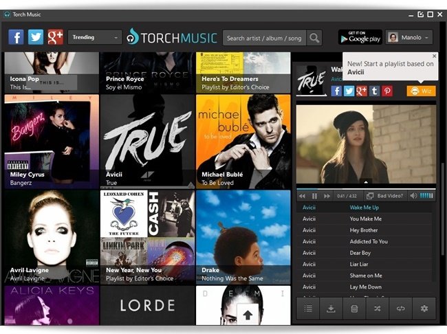 Torch Music Desktop.