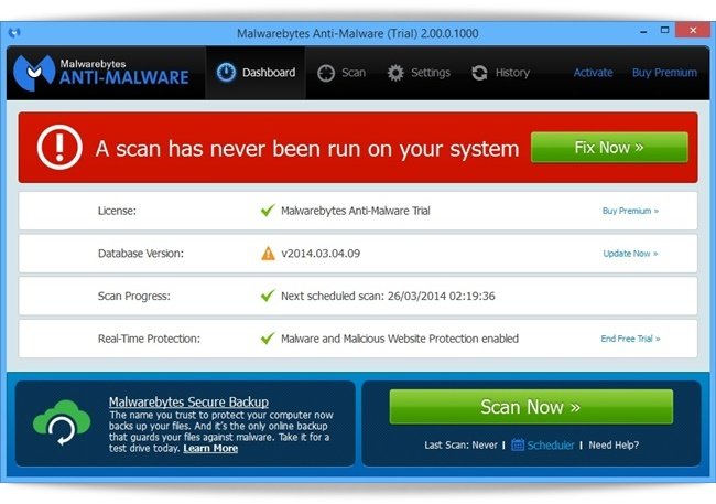 Malwarebytes Anti-Malware.