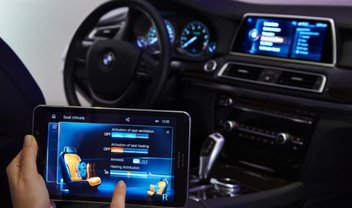 Carros da BMW terão tablet Samsung como segunda tela e controle gestual