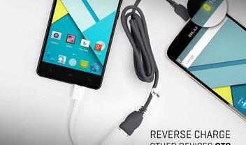 Com 5.000 mAh, smartphone da BLU é capaz de carregar outros aparelhos