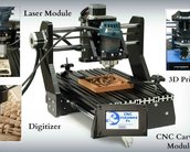 CNC Piranha Fx une impressora 3D, entalhadora, gravadora a laser e mais