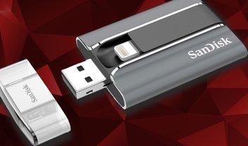 Novo flash drive SanDisk iXpand com conector Lightning chega com 128 GB