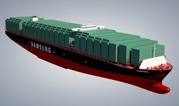 Samsung não é só celular: conheça o maior navio de containers do mundo