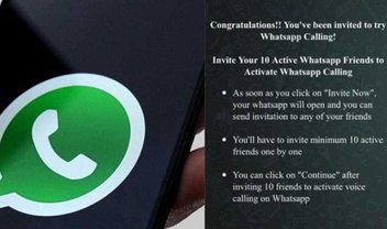 Olha o trote: mensagem de liberação de ligação gratuita no WhatsApp é falsa