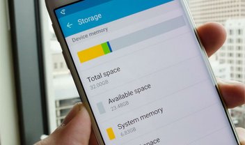 Galaxy S6 de 32 GB tem 23 GB de espaço de armazenamento livre