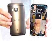 Desmontagem do HTC One M9 mostra como será difícil arrumar a tela [vídeo]