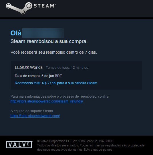 Como pedir REEMBOLSO na STEAM 