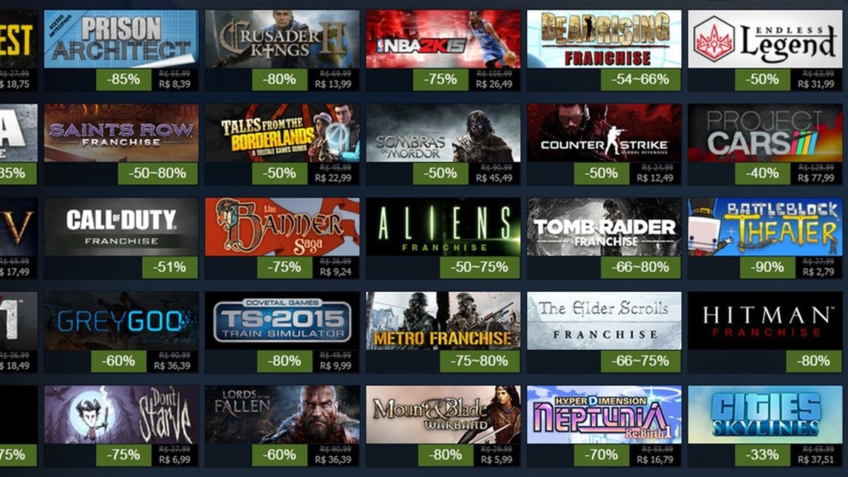 Steam Summer Sale: 10 jogos por menos de R$ 100