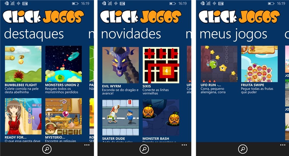 Conheça o App oficial do Click Jogos para o Windows Phone - Baixaki 
