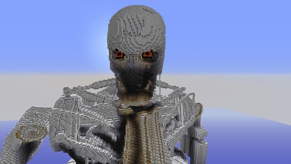 Minecraft: Como construir Estátuas/Skins TAMANHO REAL (GIGANTES) 