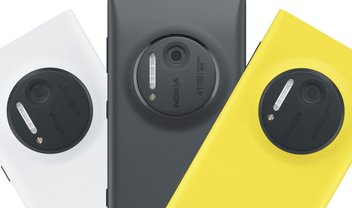 Painel frontal do Lumia 1030 aparece com o logo da operadora Verizon