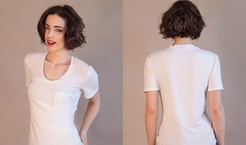 Adeus manchas: marca feminina lança camisas brancas de material hidrofóbico