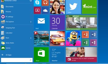 O novo/velho menu Iniciar do Windows 10 ganha prêmio de design digital