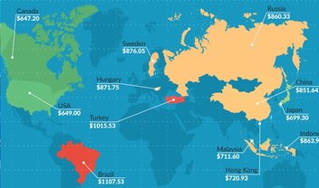 Quanto realmente custa um iPhone 6 ao redor do mundo [infográfico]