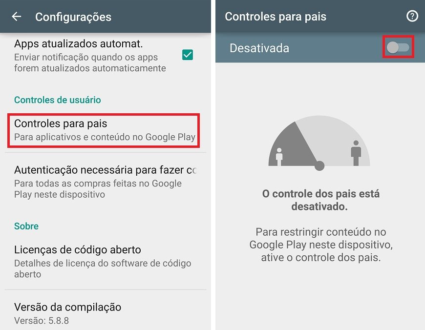 Como configurar o controle dos pais no Google Play - Ajuda do Google Play