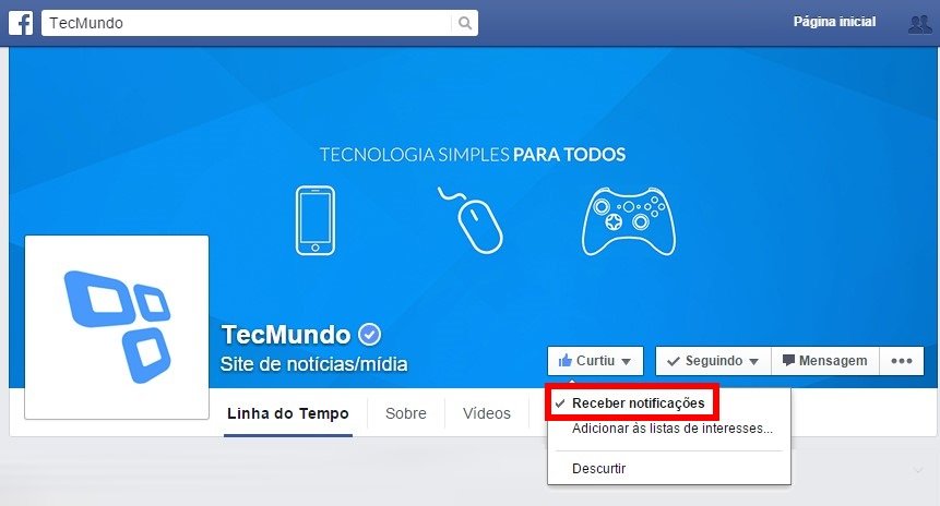 Como receber notificações de novos vídeos do TecMundo no