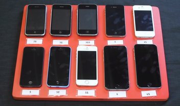 Como destruir 10 iPhones em poucos segundos durante um vídeo? Assista!