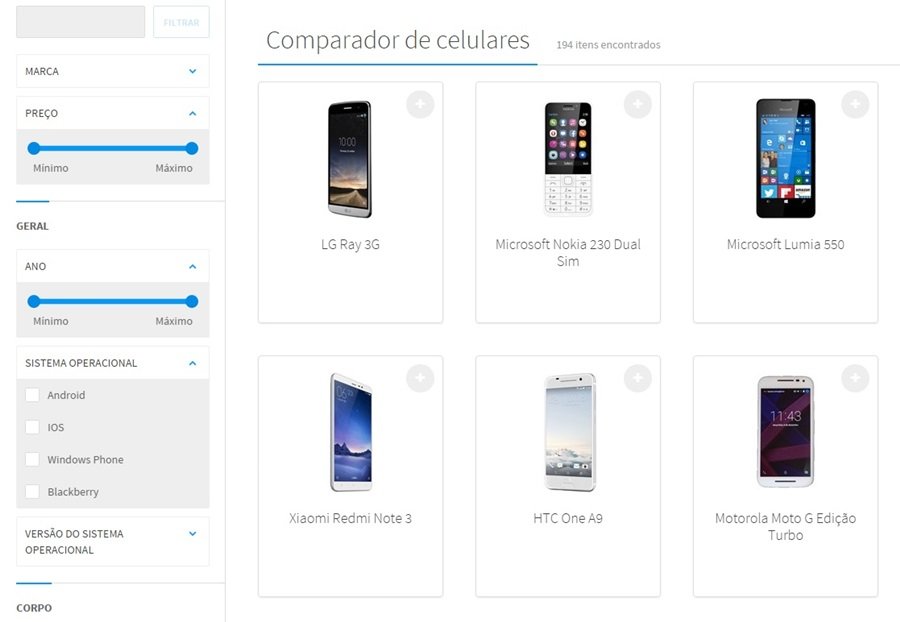 Conheça o novo comparador de celulares do TecMundo - TecMundo