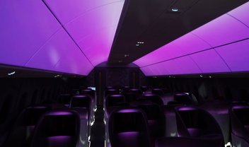 Boeing quer transformar interior do avião em show de luzes e imagens