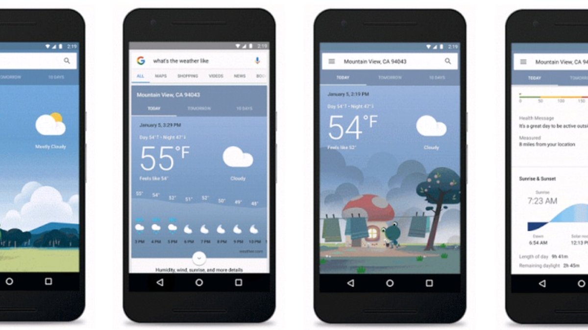 Previsão do tempo no Google Now ganha visual novo e mais