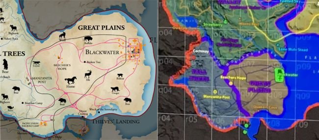 Suposto mapa de Red Dead Redemption 2 vaza no Reddit