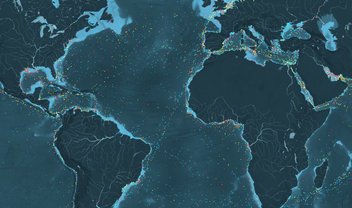 Mapa interativo mostra fluxo marítimo do comércio global