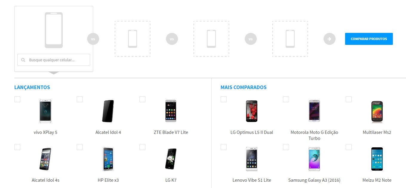 Conheça o novo comparador de celulares do TecMundo - TecMundo