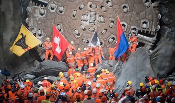 O buraco é fundo: maior túnel subterrâneo do mundo é inaugurado na Suíça