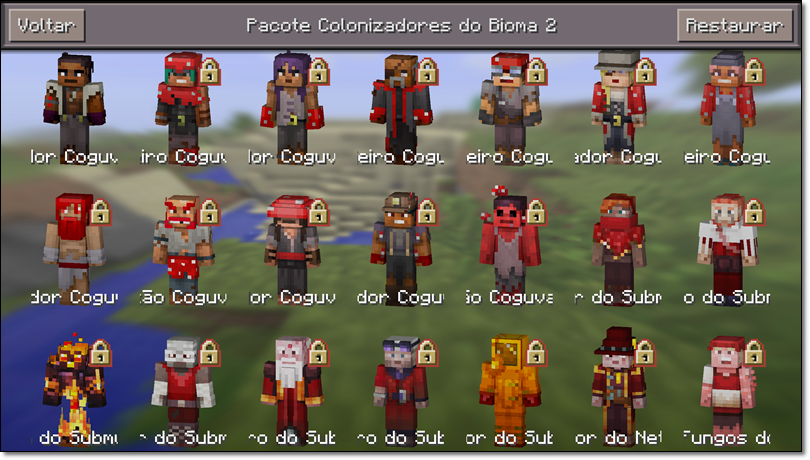 Bonecos minecraft pocket edition