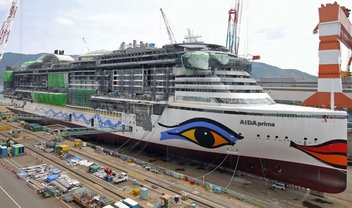 Vídeo em timelapse mostra como é complexa a construção de um navio cruzeiro