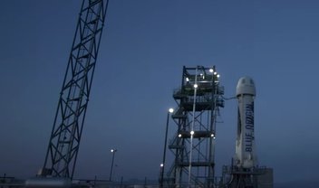 Blue Origin testa foguete e até tira um dos paraquedas no pouso [vídeo]