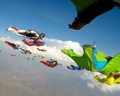 Wingsuit: o que acontece quando 61 paraquedistas saltam ao mesmo tempo?