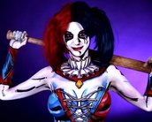 Ela voltou! Maquiadora que se torna personagens agora é Harley Quinn