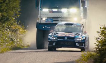 Animal: Red Bull coloca um carro de rally para correr contra um caminhão