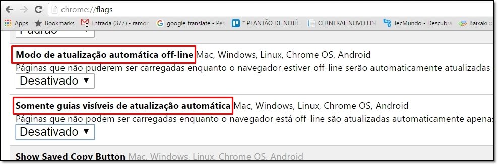 Como ativar o modo offline no Google Chrome