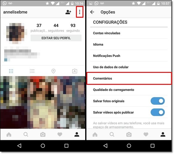 Aprenda a desativar os comentários com GIFs no Instagram