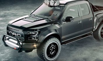 Esta é uma Ford F-150 Raptor de 600 cavalos e tração 6x6... Porque sim!