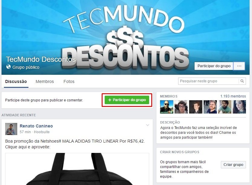 Grupo TecMundo Ofertas: promoções diárias no WhatsApp e Telegram - TecMundo