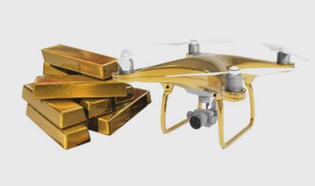 Drone folheado a ouro sai por R$ 75 mil