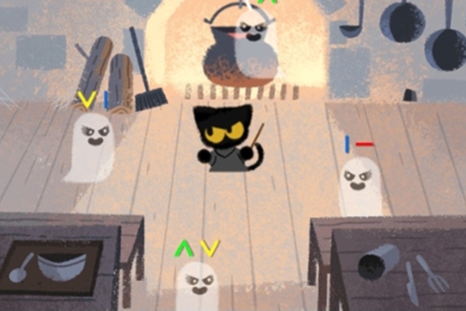 Jogo Google - Gatinho no Halloween 