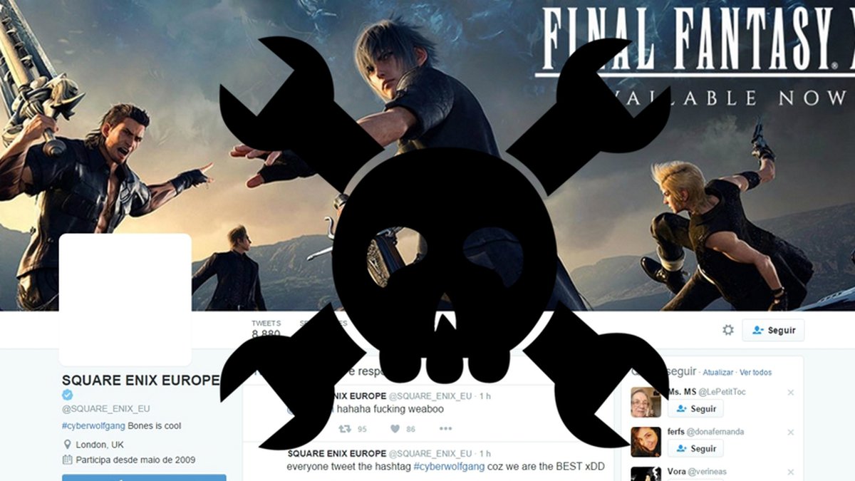 Square Enix Europe Twitter account hacked by cyberwolfgang