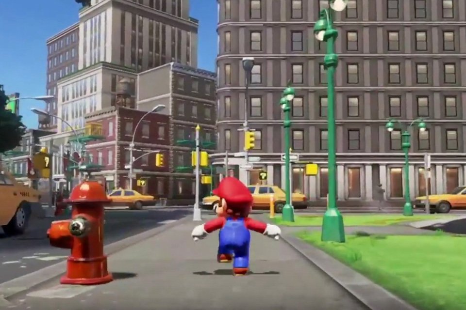 Super Mario Odyssey traz mascote em ambientes urbanos e lindo mundo aberto